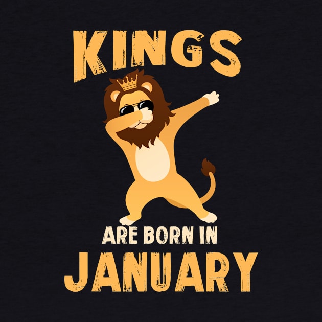 Cute King Are Born In January T-shirt Birthday Gift by johnbbmerch